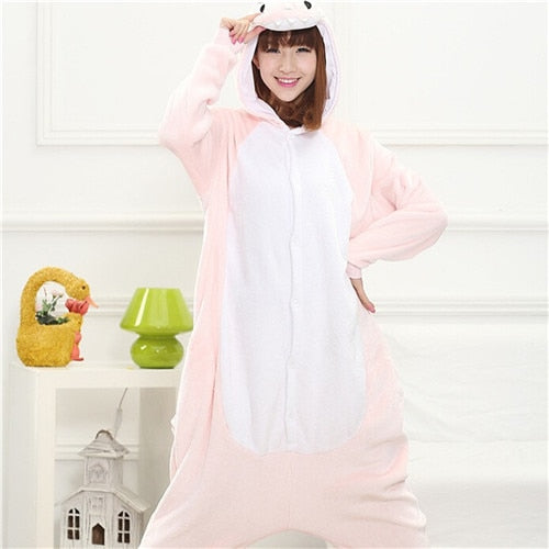 Adult Pink Dinosaur Kigurumi