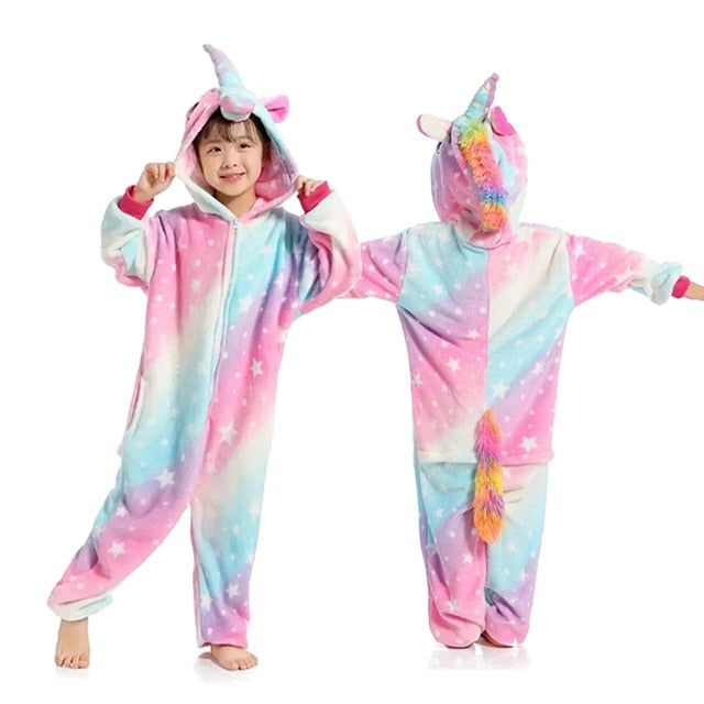 Kids Stars Universe Unicorn Kigurumi